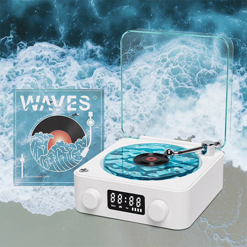 Tourne-disque vinyle Bluetooth rétro Waves Tourne-disque vinyle Bluetooth rétro Waves