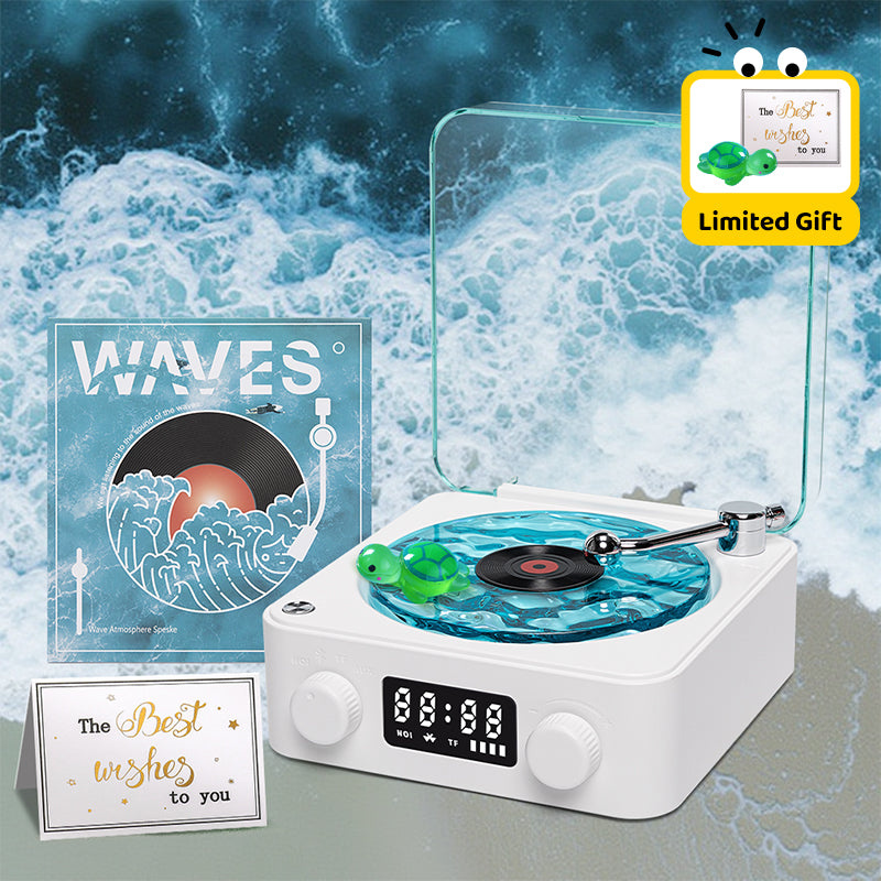 Tourne-disque vinyle Bluetooth rétro Waves Tourne-disque vinyle Bluetooth rétro Waves