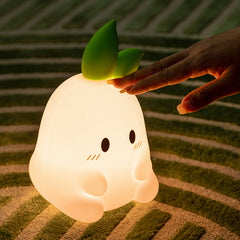Huggwaii Squishy Silicone Cute Radish LED Night Light - Perfect Gift for Kids and Girls