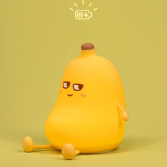 Huggwaii Squishy Silicone Banana LED Night Light - Perfect Gift for Kids and Girls