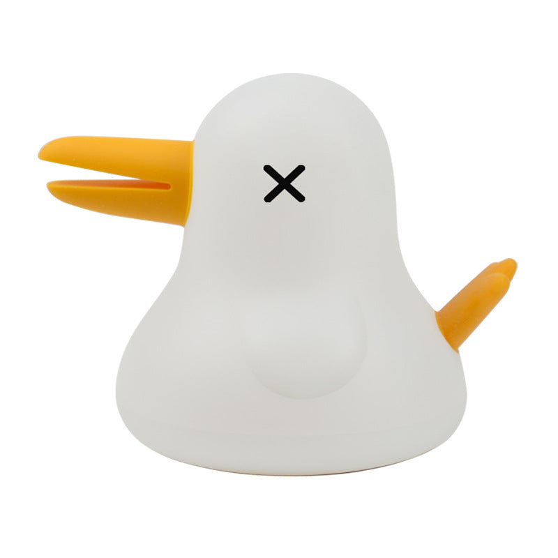 Veilleuse LED en silicone souple en forme de canard endormi - Cadeau idéal pour les enfants et les filles