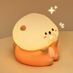 Huggwaii Otter Bubble Blowing Baby Squishy Silicone Night Light Soft Glow Adorable Funny Perfect for Gift