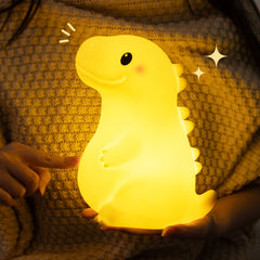 Veilleuse LED géante en silicone MeWaii® en forme de dinosaure souriant - Cadeau idéal pour les enfants et les filles
