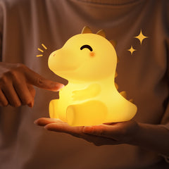 MeWaii® Squishy Silikon, süßes T-Rex-LED-Nachtlicht – perfektes Geschenk für Kinder und Mädchen
