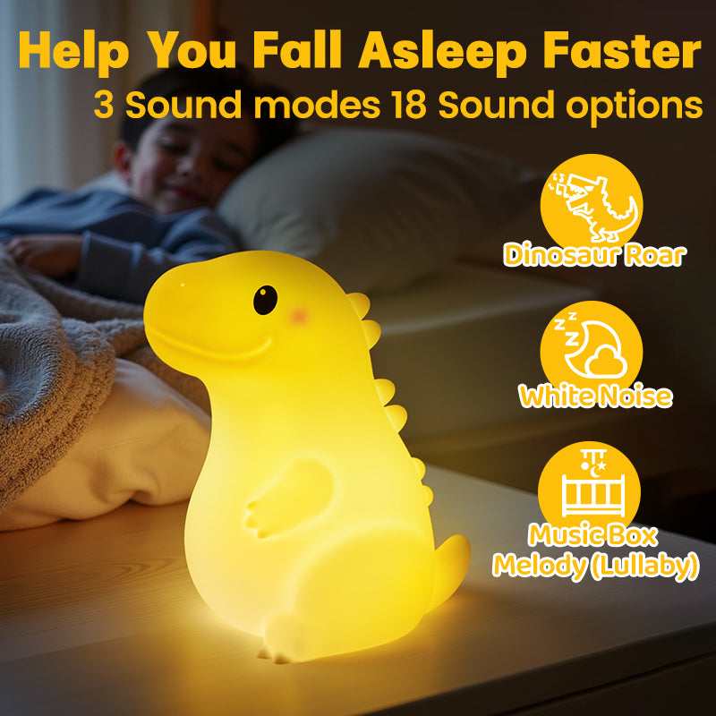 MeWaii® Squishy Silikon Smiley Riesen Dinosaurier LED Nachtlicht - Perfektes Geschenk für Kinder und Mädchen