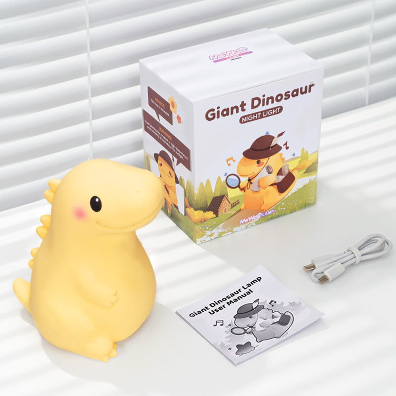 MeWaii® Squishy Silikon Smiley Riesen Dinosaurier LED Nachtlicht - Perfektes Geschenk für Kinder und Mädchen