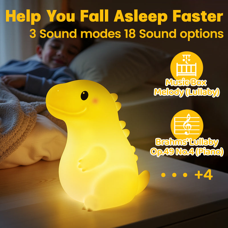 MeWaii® Squishy Silikon Smiley Riesen Dinosaurier LED Nachtlicht - Perfektes Geschenk für Kinder und Mädchen