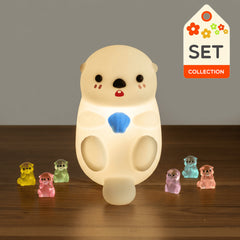 Otter Adorable Light with Miniature Figurine: Perfect Gift & Home Decor