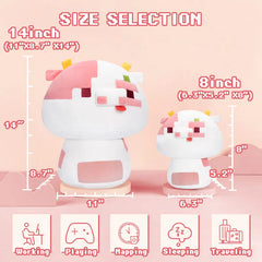 MeWaii® Mushroom Family Digital Cow Kawaii Plush Pillow Squish Toy