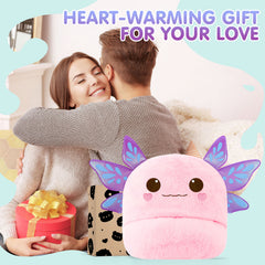 Mewaii Axolotl Wearable Blanket Hoodie Ultra Soft Oversized Cozy Blanket for Warm Hugs & Relaxing Moments