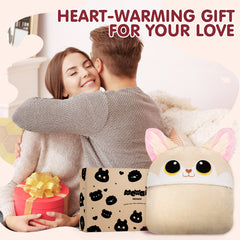 MeWaii Fennec Fox Wearable Blanket Hoodie Ultra Soft Oversized Cozy Blanket for Warm Hugs & Relaxing Moments
