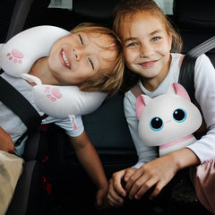 MeWaii® Flip Pillow White Cat Reversible Throw Pillow Neck Pillow Kawaii Plush Pillow Squish Toy