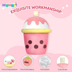 MeWaii® Milk Tea Boba Cow Plush Kawaii Plushies For Gift