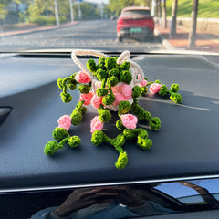 MeWaii® Handmade Crochet Flowers and Potted Plants Car Hanging