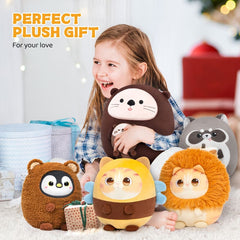 MeWaii® Stuffed Animal Kawaii Otter Plush Pillow Squishy Toy With Hoodie