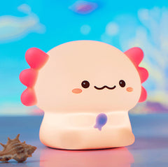 Squishy Silikon Lazy Axolotl LED-Nachtlicht - Perfektes Geschenk für Kinder und Mädchen