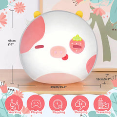 MeWaii® Reversible Plush Strawberry Cow and Blueberry Cow Plush Pillow Stuffed Animals Squishy Throw Reversible Plushies Flip Toys
