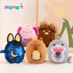 MeWaii® Stuffed Animal Kawaii Pink Axolotl Plush Pillow Squishy Toy With Hoodie