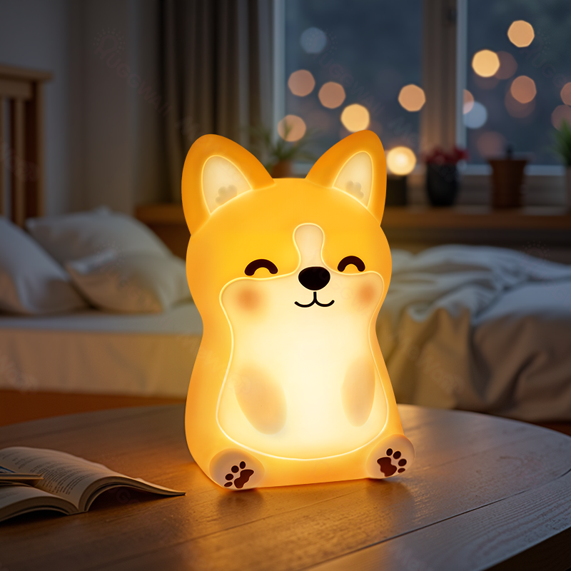 Corgi-Welpe, bezauberndes, matschiges LED-Nachtlicht aus Silikon – perfektes Geschenk für Kinder und Mädchen Corgi-Welpe, bezauberndes, matschiges LED-Nachtlicht aus Silikon – perfektes Geschenk für Kinder und Mädchen