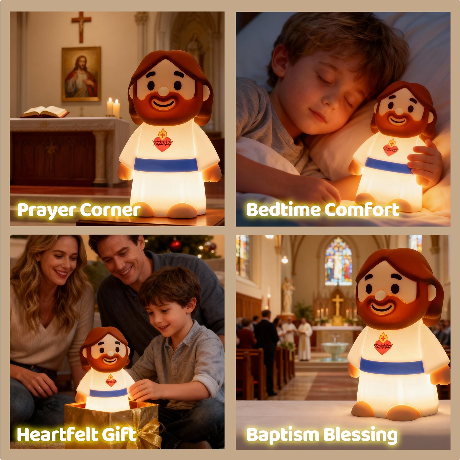 Huggwaii Jesus Peaceful Spiritual Silicone Squishy Night Light Prayer Corner Holy Figure Lamp for Perfect Gift Huggwaii Jesus Peaceful Spiritual Silicone Squishy Night Light Prayer Corner Holy Figure Lamp for Perfect Gift