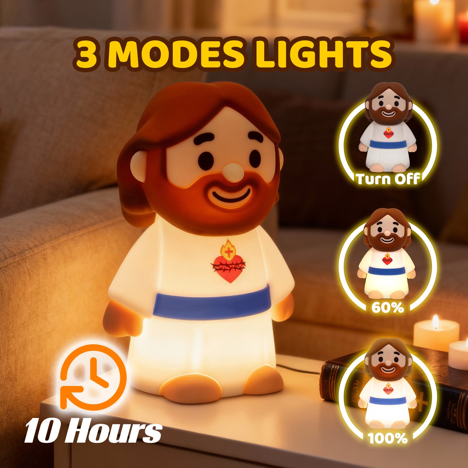 Huggwaii Jesus Peaceful Spiritual Silicone Squishy Night Light Prayer Corner Holy Figure Lamp for Perfect Gift Huggwaii Jesus Peaceful Spiritual Silicone Squishy Night Light Prayer Corner Holy Figure Lamp for Perfect Gift