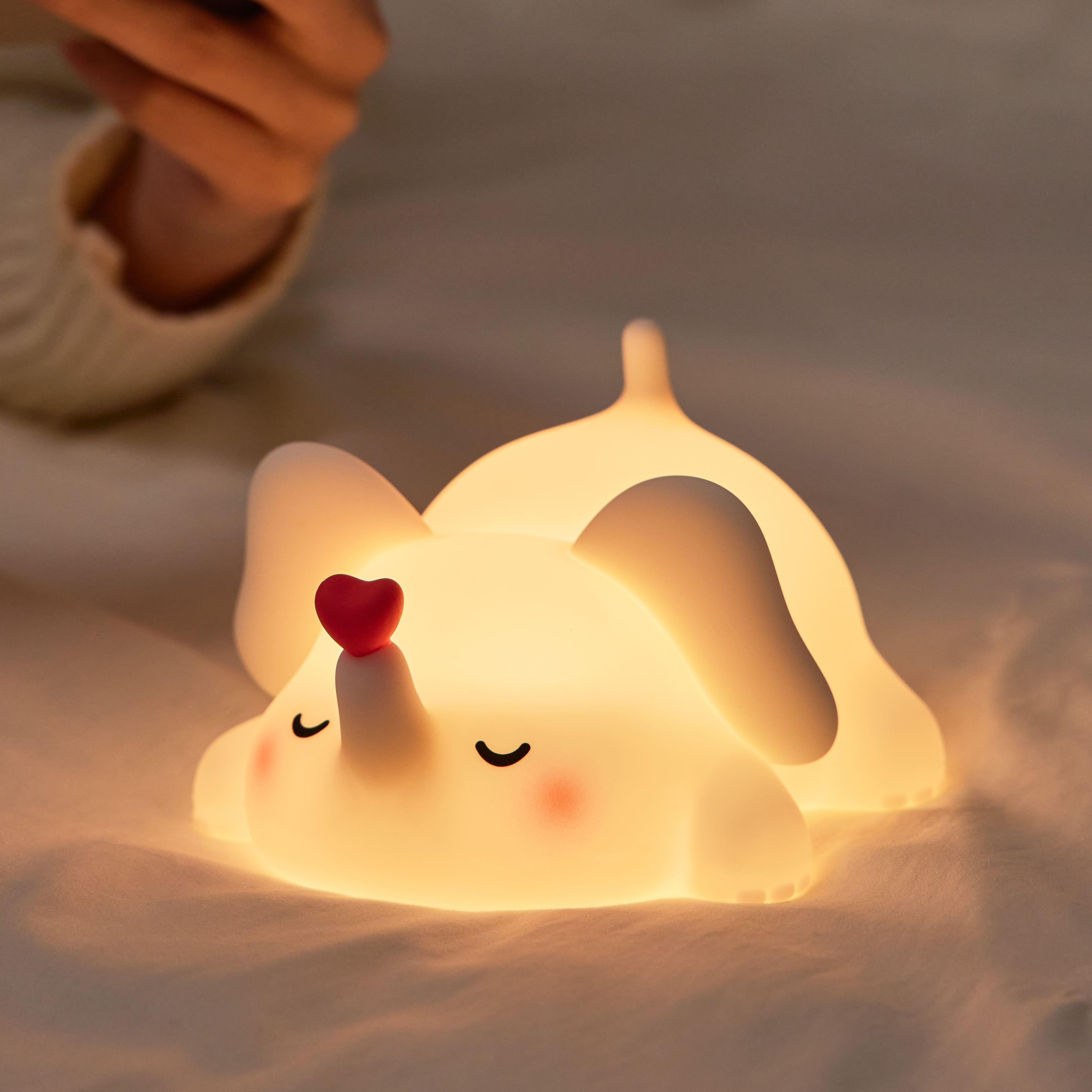 Veilleuse LED en silicone souple en forme d'éléphant - Cadeau idéal pour les enfants et les filles Veilleuse LED en silicone souple en forme d'éléphant - Cadeau idéal pour les enfants et les filles