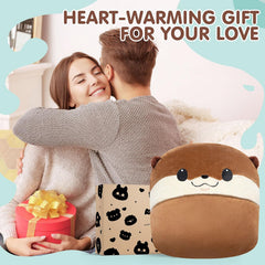 MeWaii® Ultimate Softness Otter Wearable Blanket Hoodie – Full Coverage with Easy Movement,Oversized Warm and Cozy Flannel, Gift for Adult