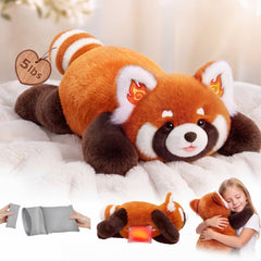 MeWaii® Red Panda Weighted Stuffed Animals with Microwavable Heating Pad