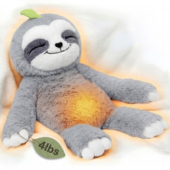 MeWaii® 4lbs Sitting Sloth Weighted Stuffed Animal – Removable Inner Pad, Cozy Gift for Kids & Adults