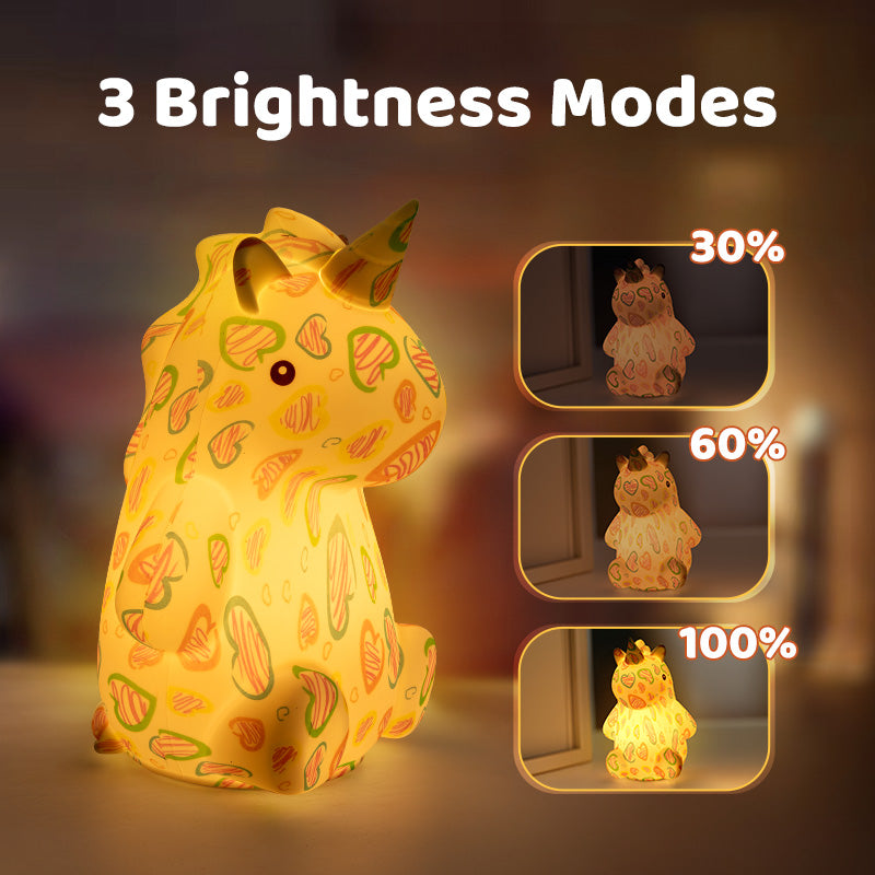 Unicorn Graffiti Style Night Light Artistic Pattern Squishy Silicone Creative Gift