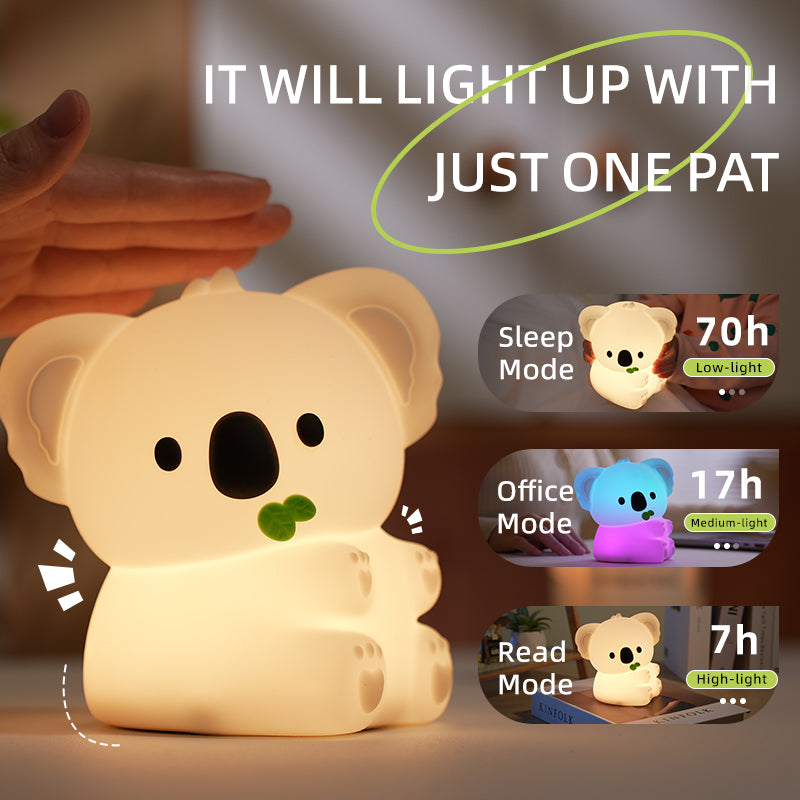 Squishy Silikon Koala LED-Nachtlicht - perfektes Geschenk für Kinder und Mädchen