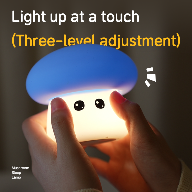 Mushroom Cute Glow Squishy Silicone Light Dual Mode Silicone Ambient Companion Perfect Gift