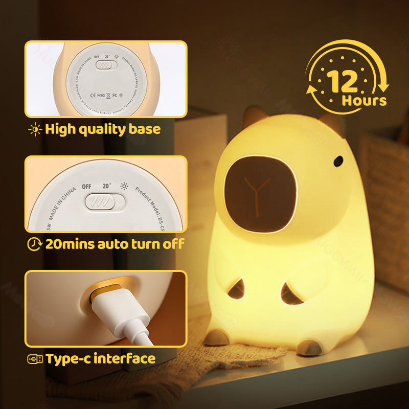 MeWaii® Capybara Squishy Night Light - Perfect Gift 🎁 MeWaii® Capybara Squishy Night Light - Perfect Gift 🎁