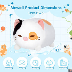 MeWaii® Fluffffy Family Spots Kitten Stuffed Animal Kawaii Plush Pillow Squishy Toy