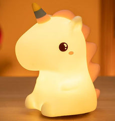 Veilleuse LED en silicone souple en forme de licorne - Cadeau idéal pour les enfants et les filles
