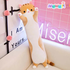 MeWaii® Cat Plush Orange Stuffed Animal Kawaii Plush Pillow Squishy Toy