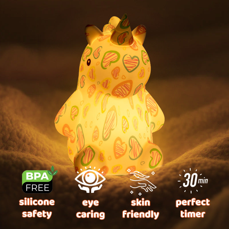 Unicorn Graffiti Style Night Light Artistic Pattern Squishy Silicone Creative Gift