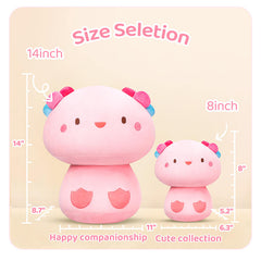 MeWaii® Mushroom Family Axolotl Kawaii Plush Pillow Squish Toy