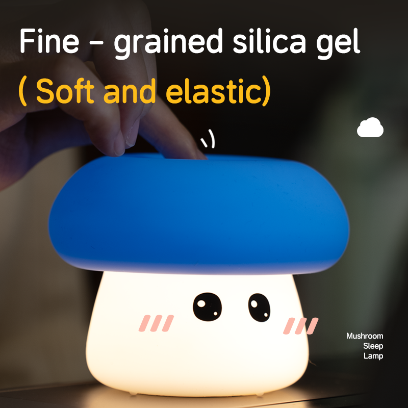 Mushroom Cute Glow Squishy Silicone Light Dual Mode Silicone Ambient Companion Perfect Gift
