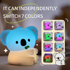 Huggwaii Squishy Silicone Koala LED Night Light - Perfect Gift for Kids and Girls