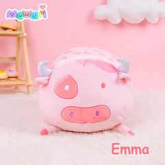 MeWaii® Fluffffy Family Strawberry Cow Stuffed Animal Kawaii Plush Pillow Squishy Toy