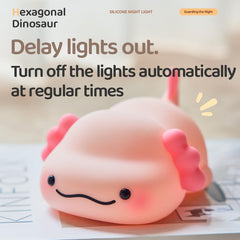 Squishy Silikon Lazy Axolotl LED-Nachtlicht - Perfektes Geschenk für Kinder und Mädchen