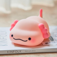 Squishy Silikon Lazy Axolotl LED-Nachtlicht - Perfektes Geschenk für Kinder und Mädchen