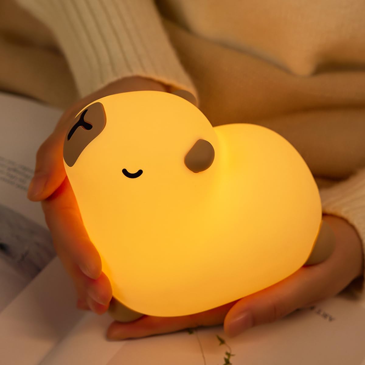 Veilleuse LED en silicone souple en forme de Capybara - Cadeau idéal pour les enfants et les filles