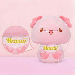 MeWaii® Mushroom Family Axolotl Kawaii Plush Pillow Squish Toy