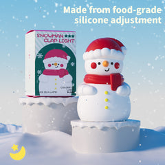 Squishy Silicone Christmas Snowman LED Night Light - Perfect Gift for Kids and Girls