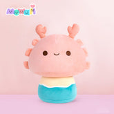 MeWaii® Mushroom Family Beach Crab Thermochromic Kawaii Plush Pillow Squis Thermochromic Toy