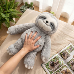MeWaii® 4lbs Sitting Sloth Weighted Stuffed Animal – Removable Inner Pad, Cozy Gift for Kids & Adults