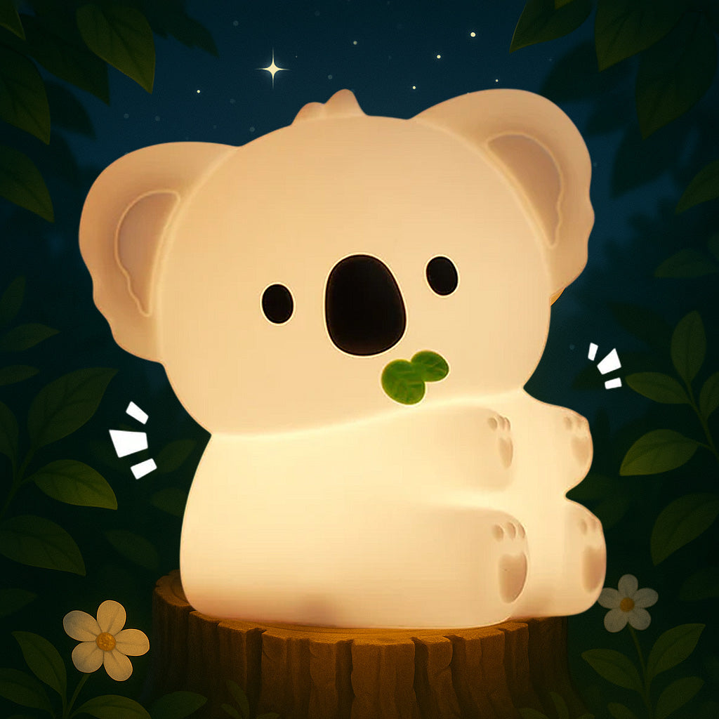 Huggwaii Squishy Silicone Koala LED Night Light - Perfect Gift for Kids and Girls