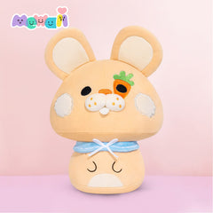 MeWaii® Mushroom Family Farm Sleepy Bunny Rabbit Kawaii Plush Pillow Squish Toy